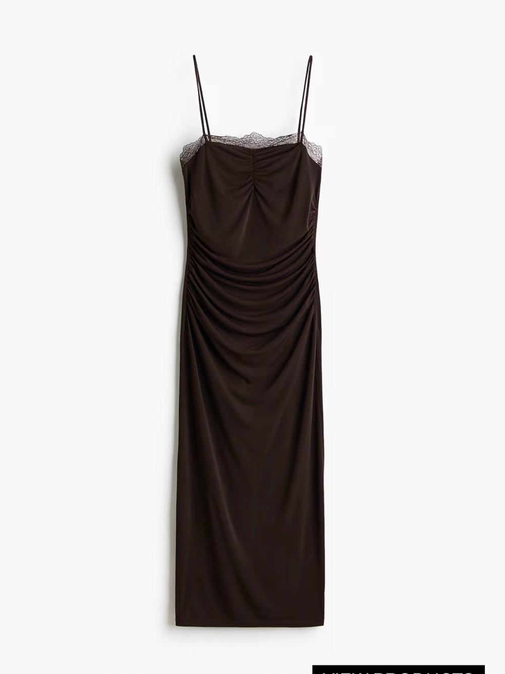 H&M brown Lace Trim Dress